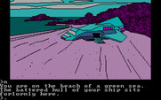 Oo-Topos for IBM PC/Compatibles - My ship resting on the beach...