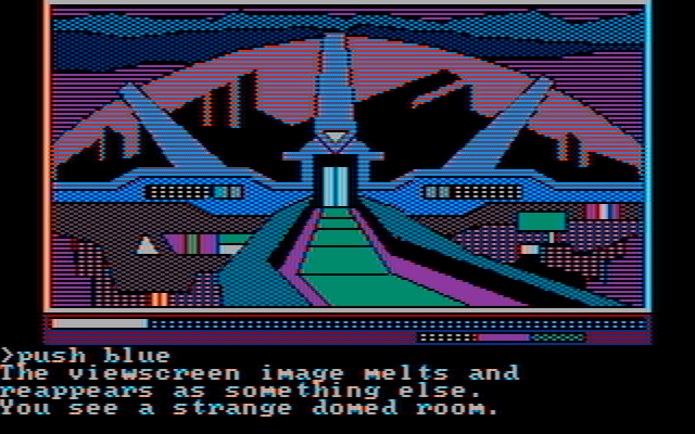 Oo-Topos IBM PC/Compatibles Screenshot: Another strange, domed room...
