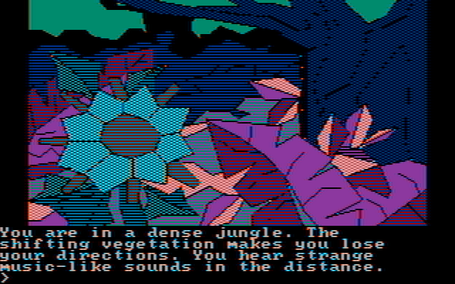 Oo-Topos IBM PC/Compatibles Screenshot: Lost in the jungle...