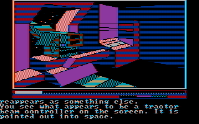 Oo-Topos IBM PC/Compatibles Screenshot: A tractor beam? I should turn that off!