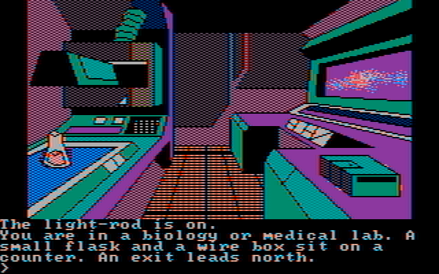 Oo-Topos IBM PC/Compatibles Screenshot: A flask! I should take that, could be useful later...