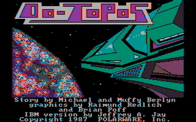Oo-Topos IBM PC/Compatibles Screenshot: Title screen.