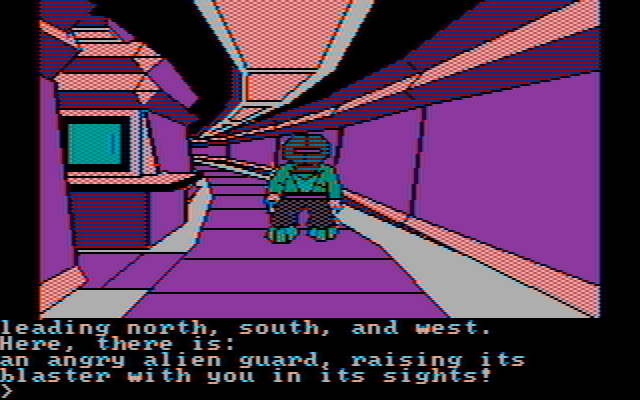 Oo-Topos IBM PC/Compatibles Screenshot: An alien!