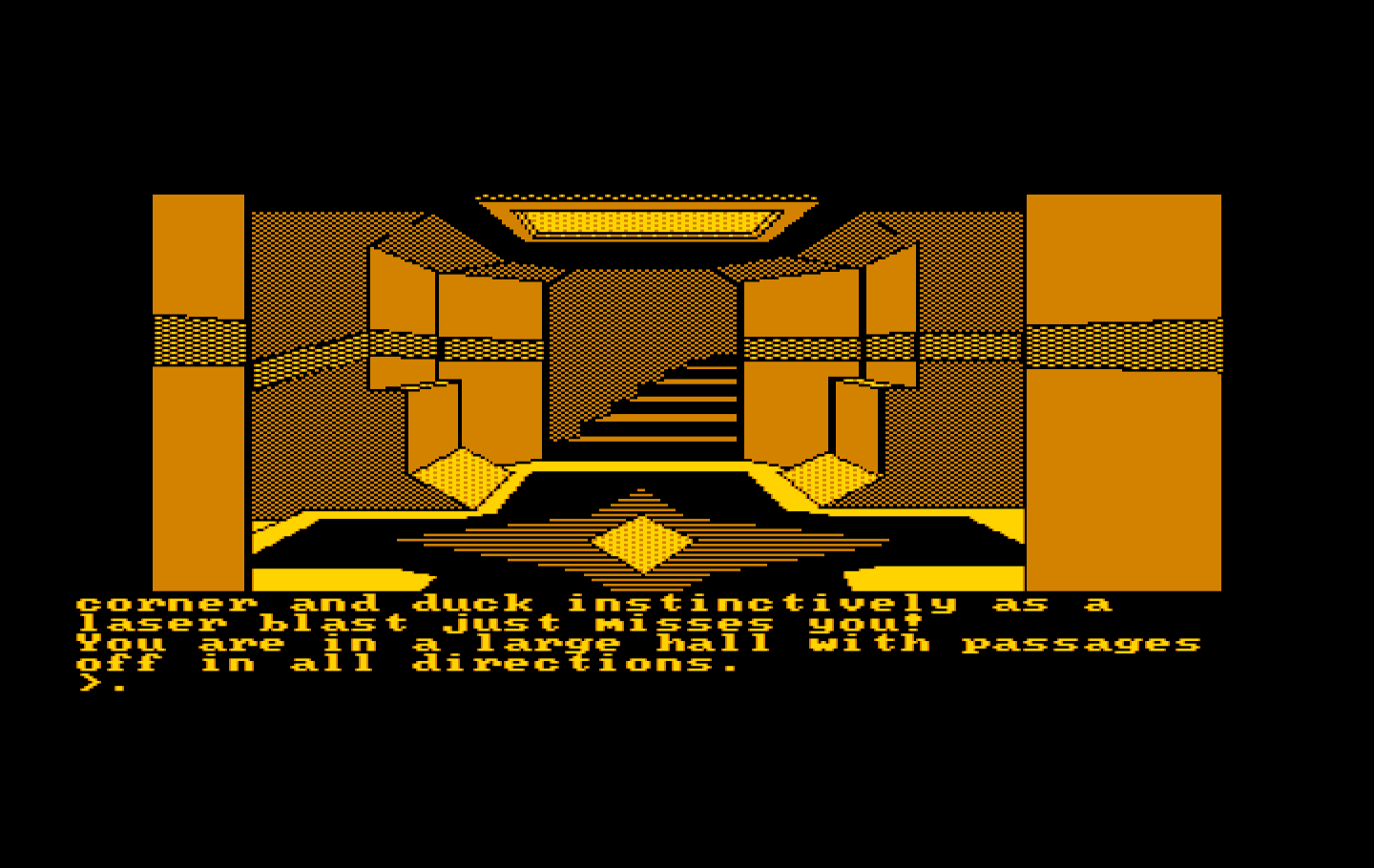 Oo-Topos IBM PC/Compatibles Screenshot: At an intersection...I'll pass through here many times!