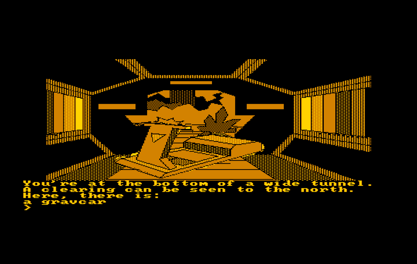 Oo-Topos IBM PC/Compatibles Screenshot: A gravcar! Very useful...