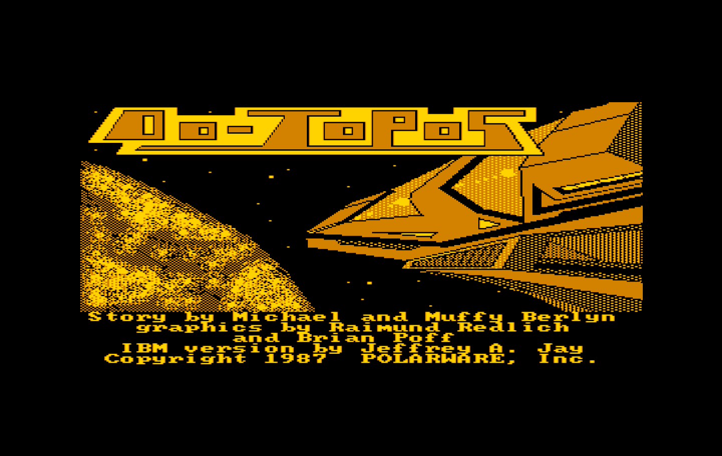 Oo-Topos IBM PC/Compatibles Screenshot: Title screen.