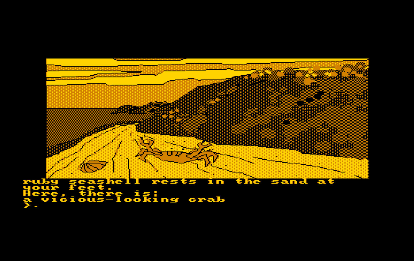 Oo-Topos IBM PC/Compatibles Screenshot: Giant crabs, too?