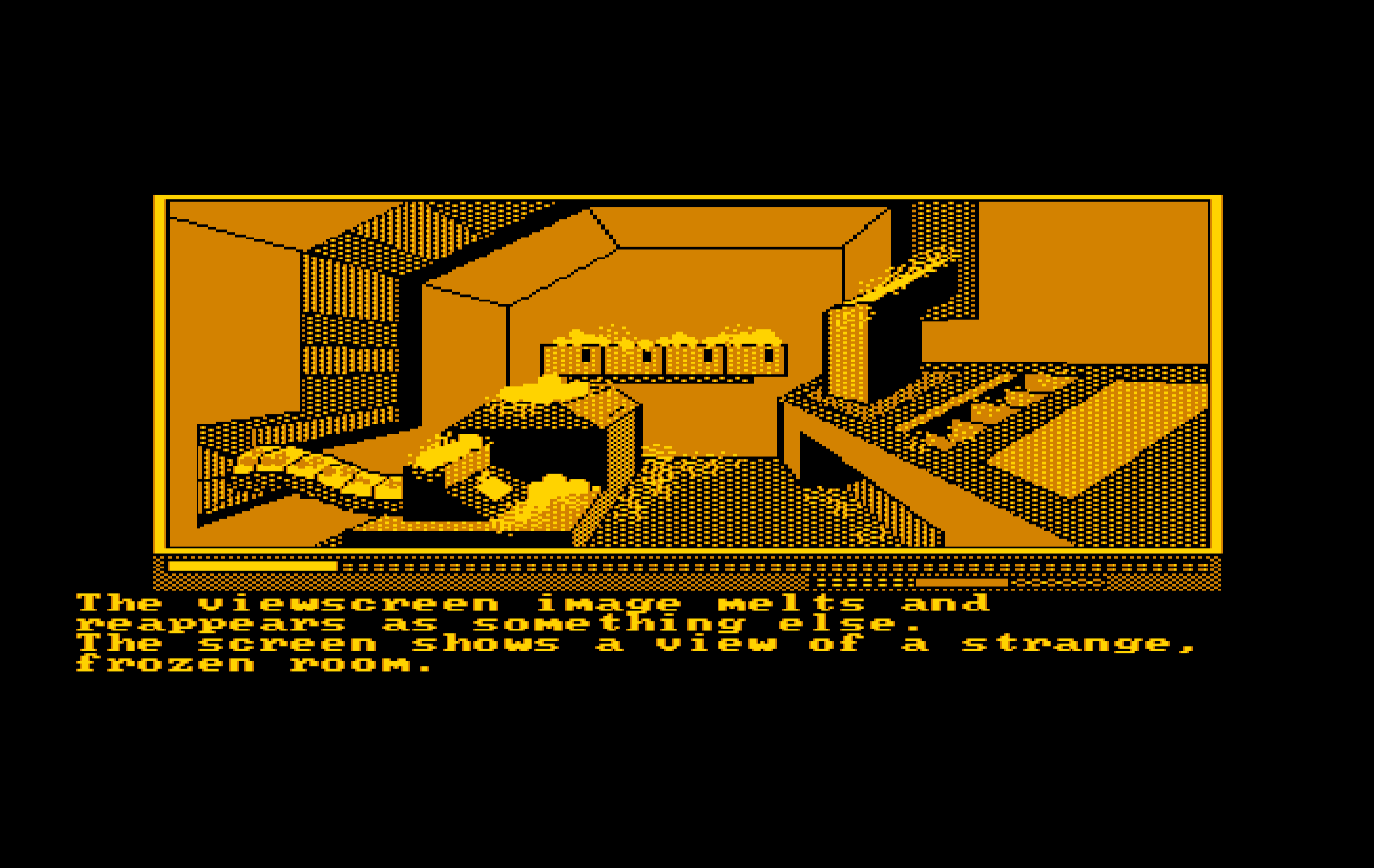 Oo-Topos IBM PC/Compatibles Screenshot: A frozen room...