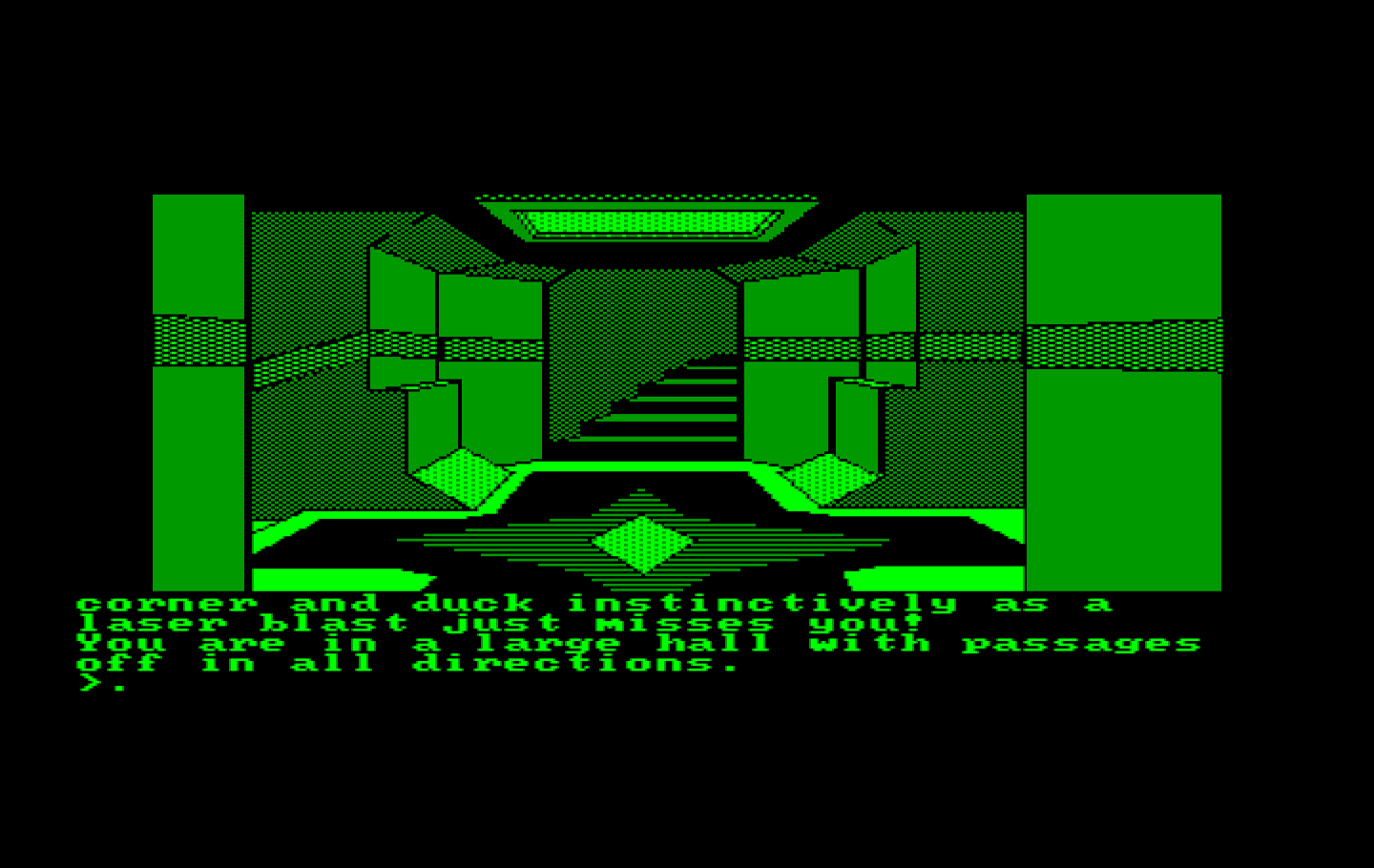 Oo-Topos IBM PC/Compatibles Screenshot: At an intersection...I'll pass through here many times!