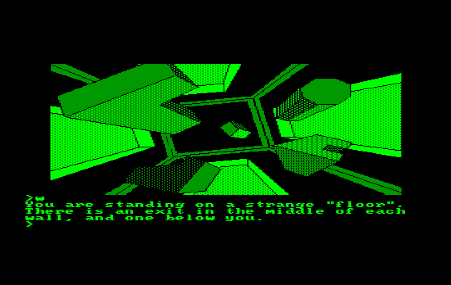 Oo-Topos IBM PC/Compatibles Screenshot: Interesting, this room is rather abstract...