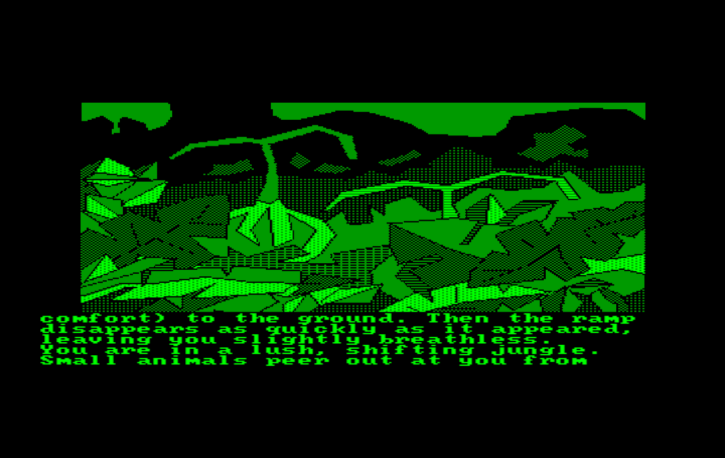 Oo-Topos IBM PC/Compatibles Screenshot: Welcome to the jungle...