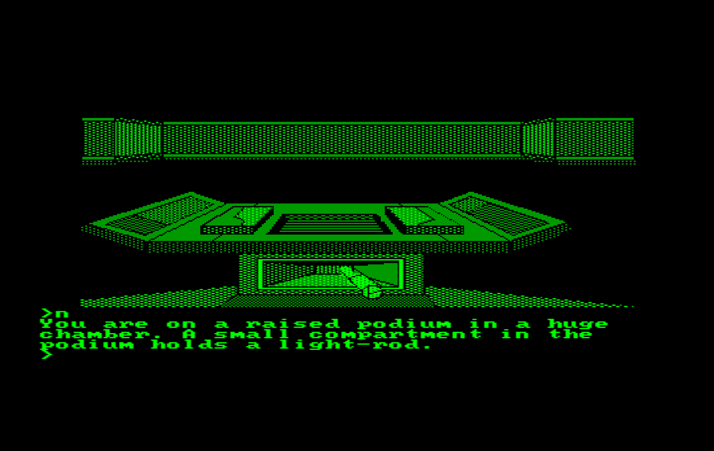 Oo-Topos IBM PC/Compatibles Screenshot: Examining the podium...