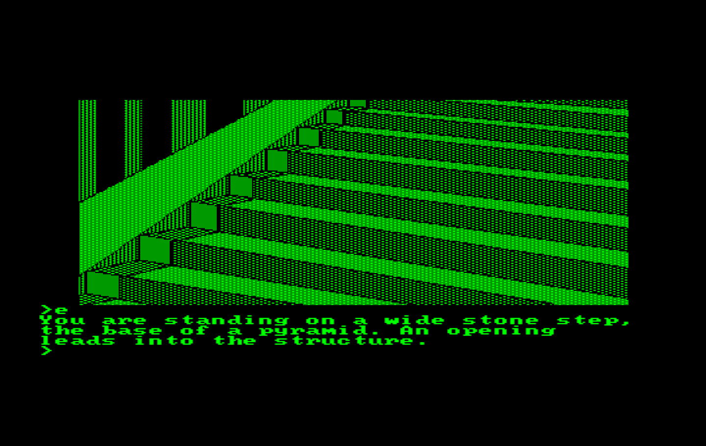 Oo-Topos IBM PC/Compatibles Screenshot: Walking up some steps...