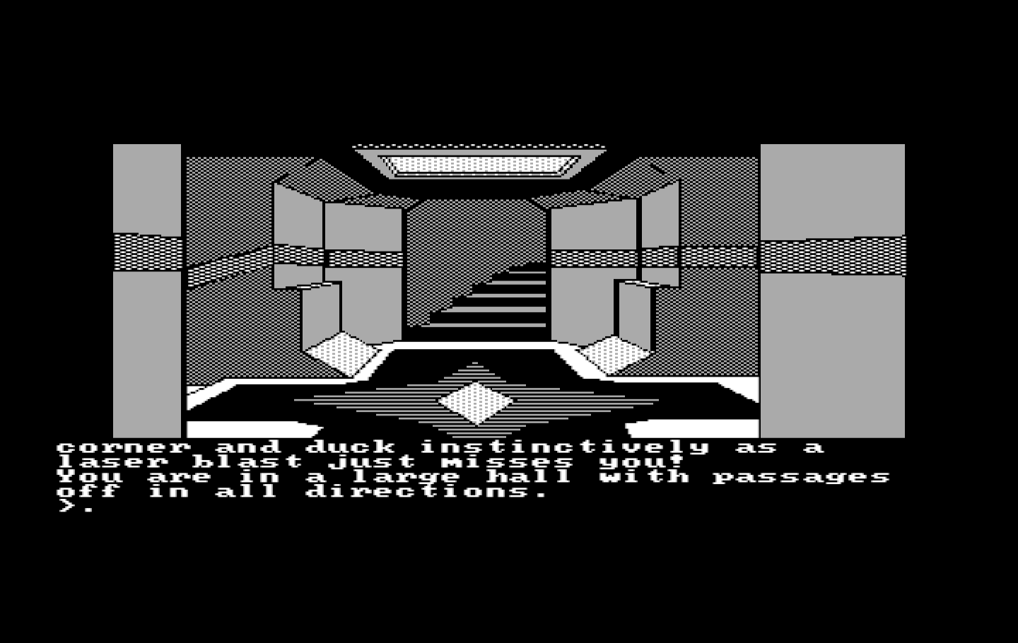 Oo-Topos IBM PC/Compatibles Screenshot: At an intersection...I'll pass through here many times!
