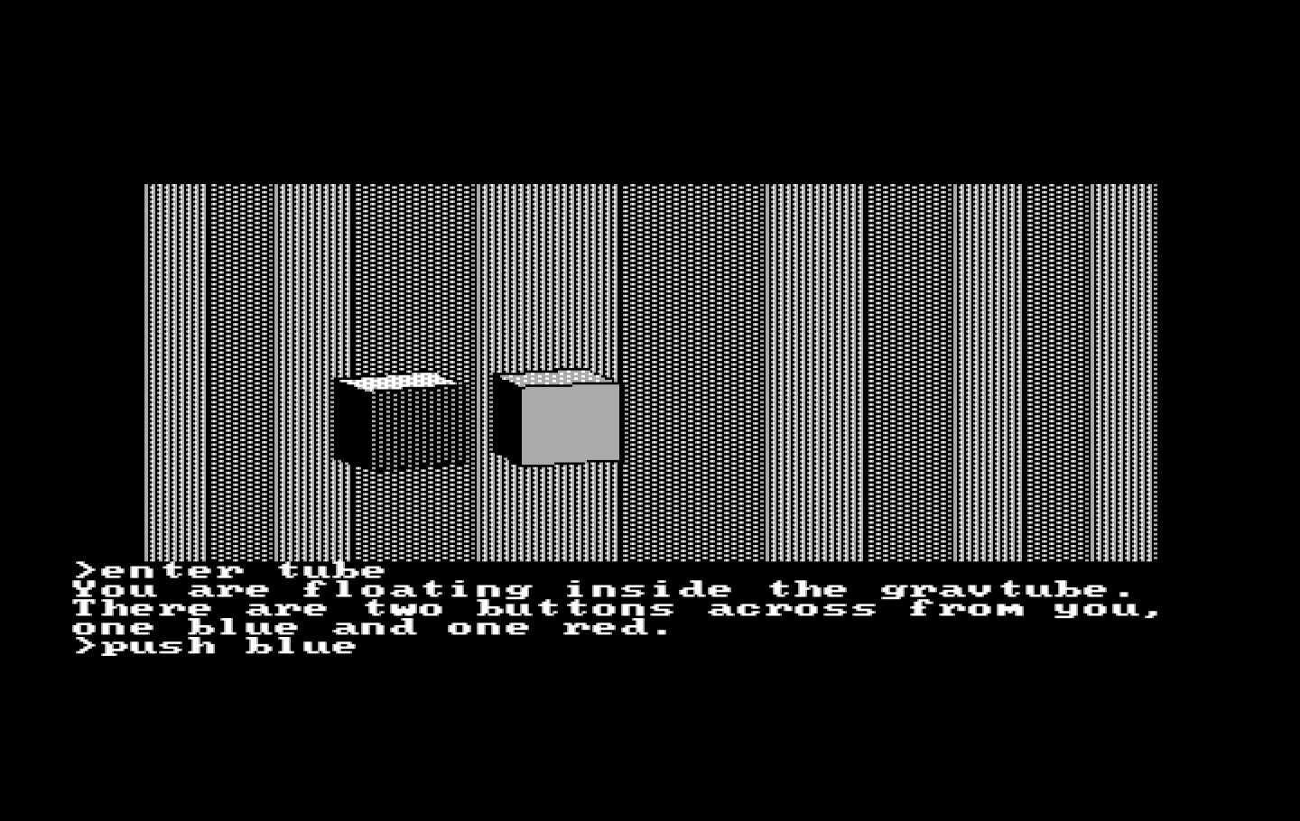 Oo-Topos IBM PC/Compatibles Screenshot: Should I push one of these buttons?