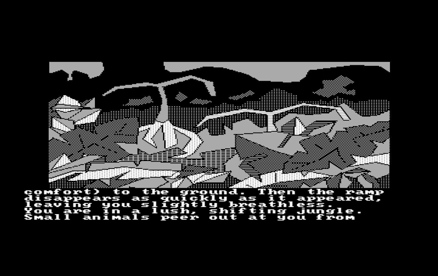 Oo-Topos IBM PC/Compatibles Screenshot: Welcome to the jungle...