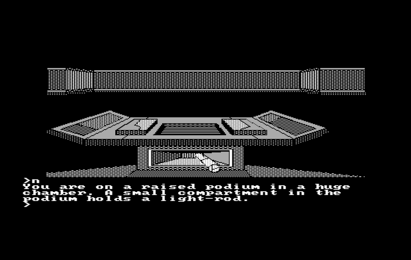Oo-Topos IBM PC/Compatibles Screenshot: Examining the podium...