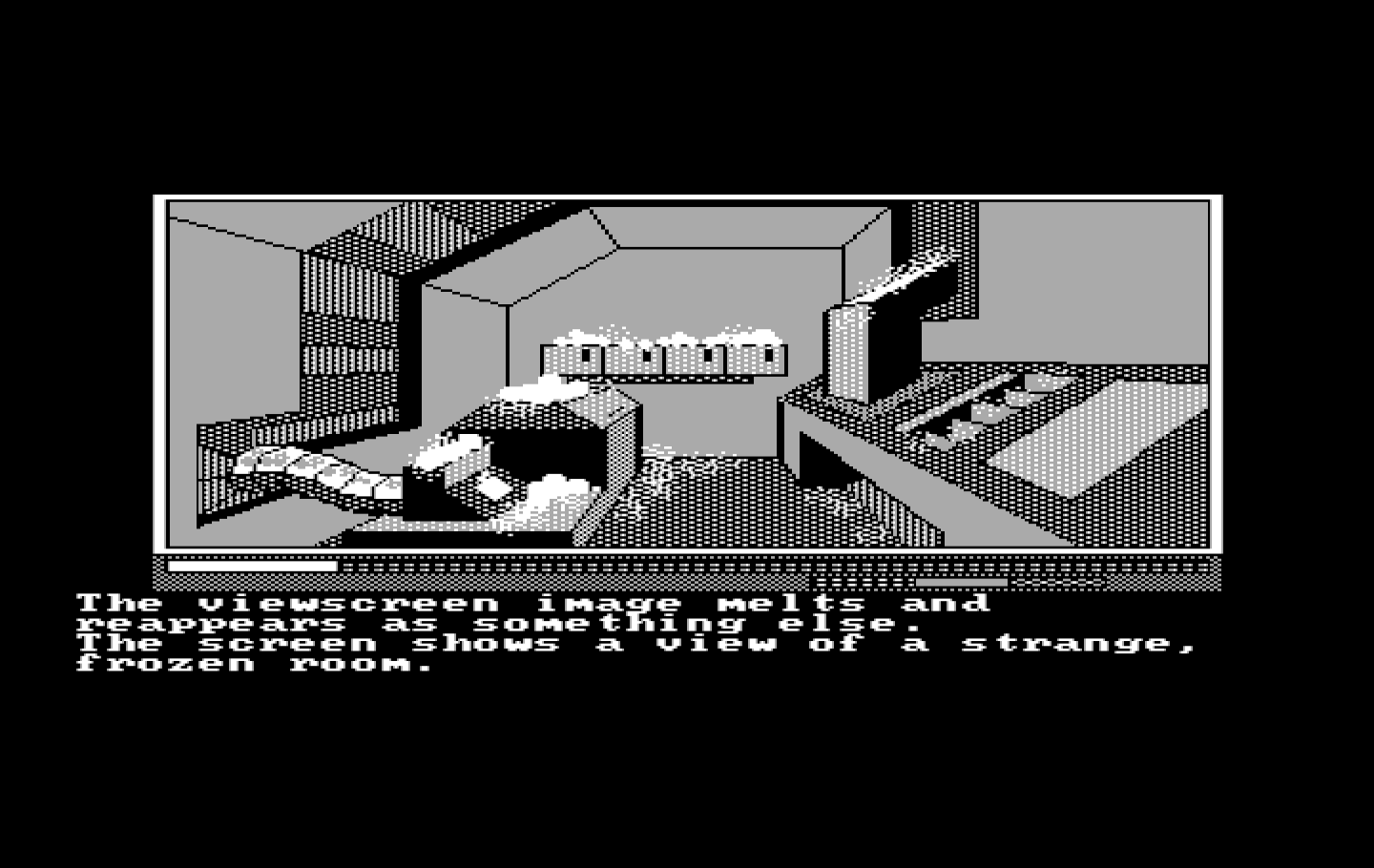 Oo-Topos IBM PC/Compatibles Screenshot: A frozen room...