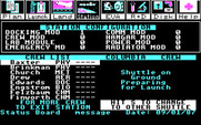 Project: Space Station for IBM PC/Compatibles - The space station menu.