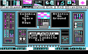 Project: Space Station for IBM PC/Compatibles - The landing menu.