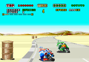 Super Hang-On for Arcade - Don't crash into other motorcycles, or time is lost!