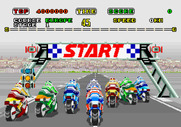 Super Hang-On for Arcade - Time to start a difficult track!