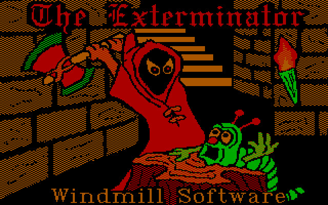 Exterminator, The IBM PC/Compatibles Screenshot: Title screen.