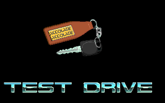 Test Drive Amiga Screenshot: Title screen.