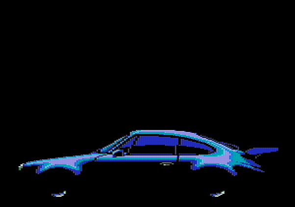 Test Drive Apple II Screenshot: Game introduction.