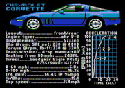 Test Drive for Apple II - Here's some information on the Corvette...
