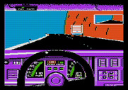 Test Drive for Apple II - Driving the Corvette.