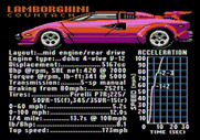 Test Drive for Apple II - Some information on a Lamborghini.