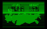 Tetris for IBM PC/Compatibles - Select a starting level and height.