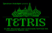 Tetris for IBM PC/Compatibles - Title screen.