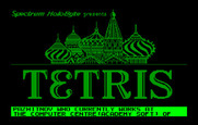 Tetris for IBM PC/Compatibles - A little background on the game appears at the bottom...
