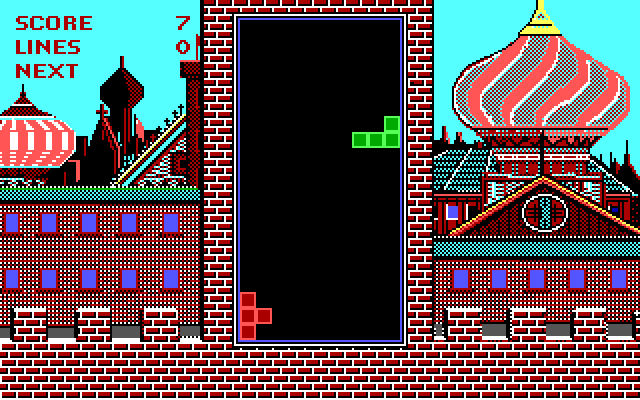 Tetris IBM PC/Compatibles Screenshot: Game start.
