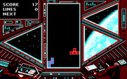 Tetris for IBM PC/Compatibles - Starting the game on a more difficult level.
