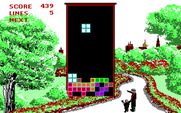 Tetris for IBM PC/Compatibles - Pieces start to build up...