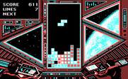 Tetris for IBM PC/Compatibles - These angled pieces usually aren't too hard to place...