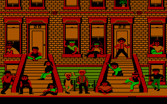 Street Sports Baseball IBM PC/Compatibles Screenshot: Starting screen.