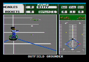 Street Sports Baseball for Apple II - Throwing the ball to second base...