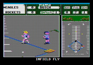 Street Sports Baseball for Apple II - Batter runs to second base...