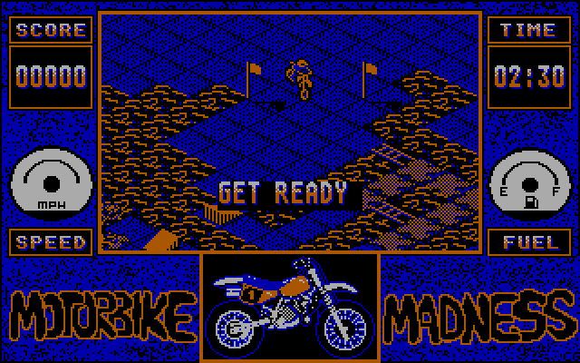 Motorbike Madness IBM PC/Compatibles Screenshot: Get ready!