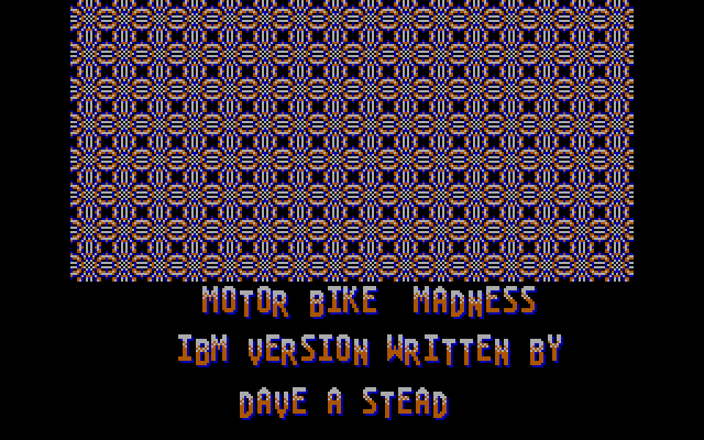Motorbike Madness IBM PC/Compatibles Screenshot: IBM version game credits.