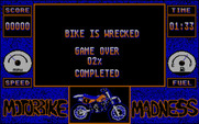 Motorbike Madness for IBM PC/Compatibles - Game over.