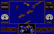 Motorbike Madness for IBM PC/Compatibles - The first obstacle course.