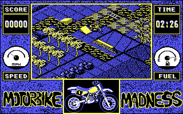 Motorbike Madness IBM PC/Compatibles Screenshot: Crash! I didn't make it...