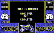 Motorbike Madness for IBM PC/Compatibles - Bike is wrecked...game over.