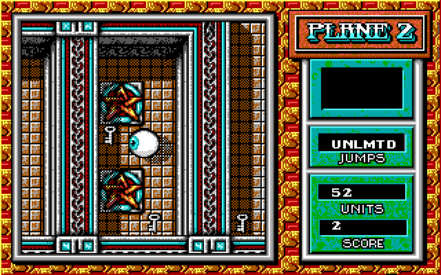 Mind-Roll IBM PC/Compatibles Screenshot: Found a key; could be useful!