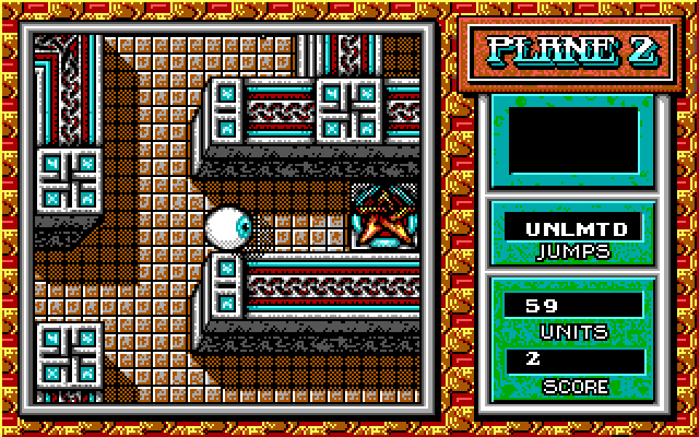 Mind-Roll IBM PC/Compatibles Screenshot: Wandering through a maze...